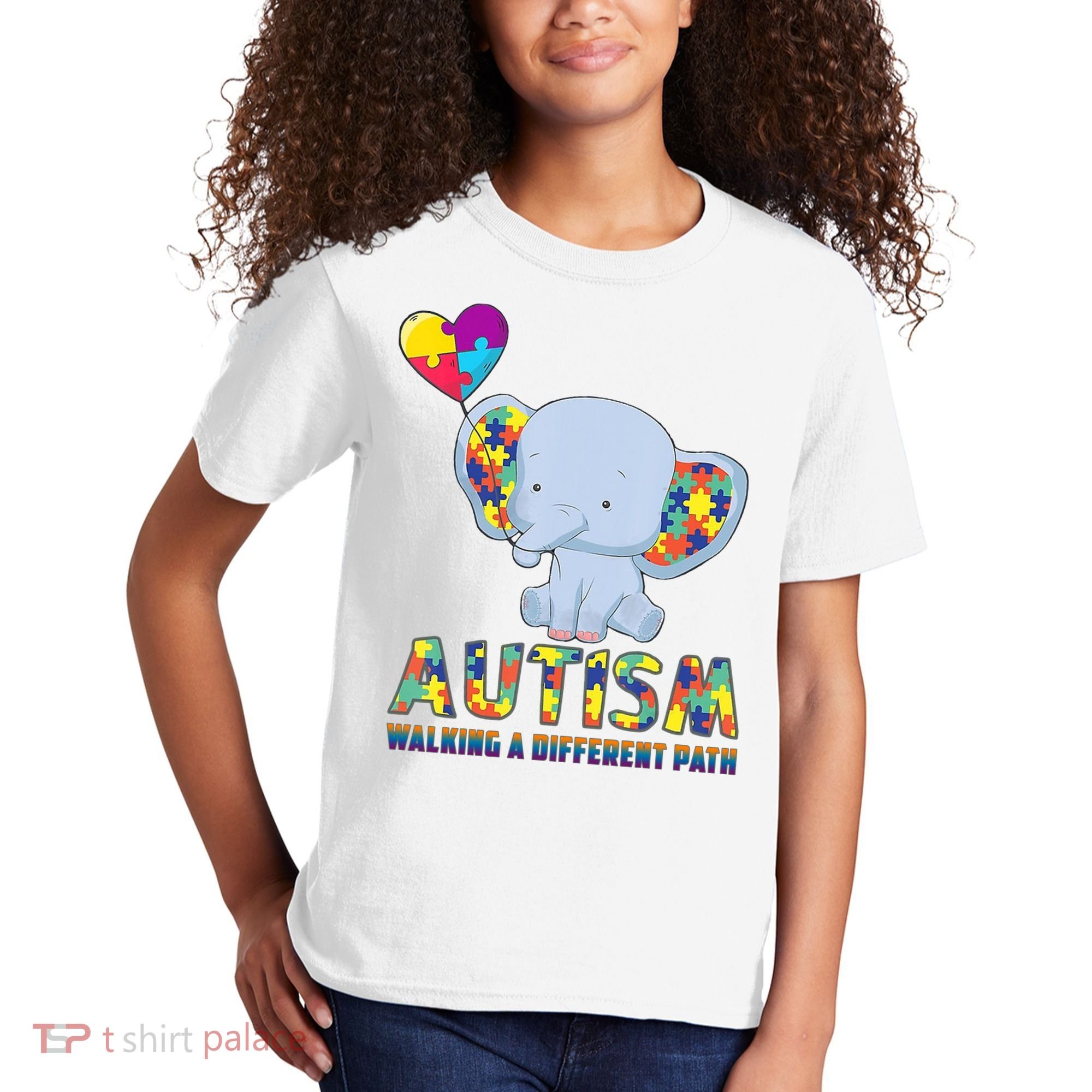 Autism Walking A Different Path Elephant Kids T-Shirt