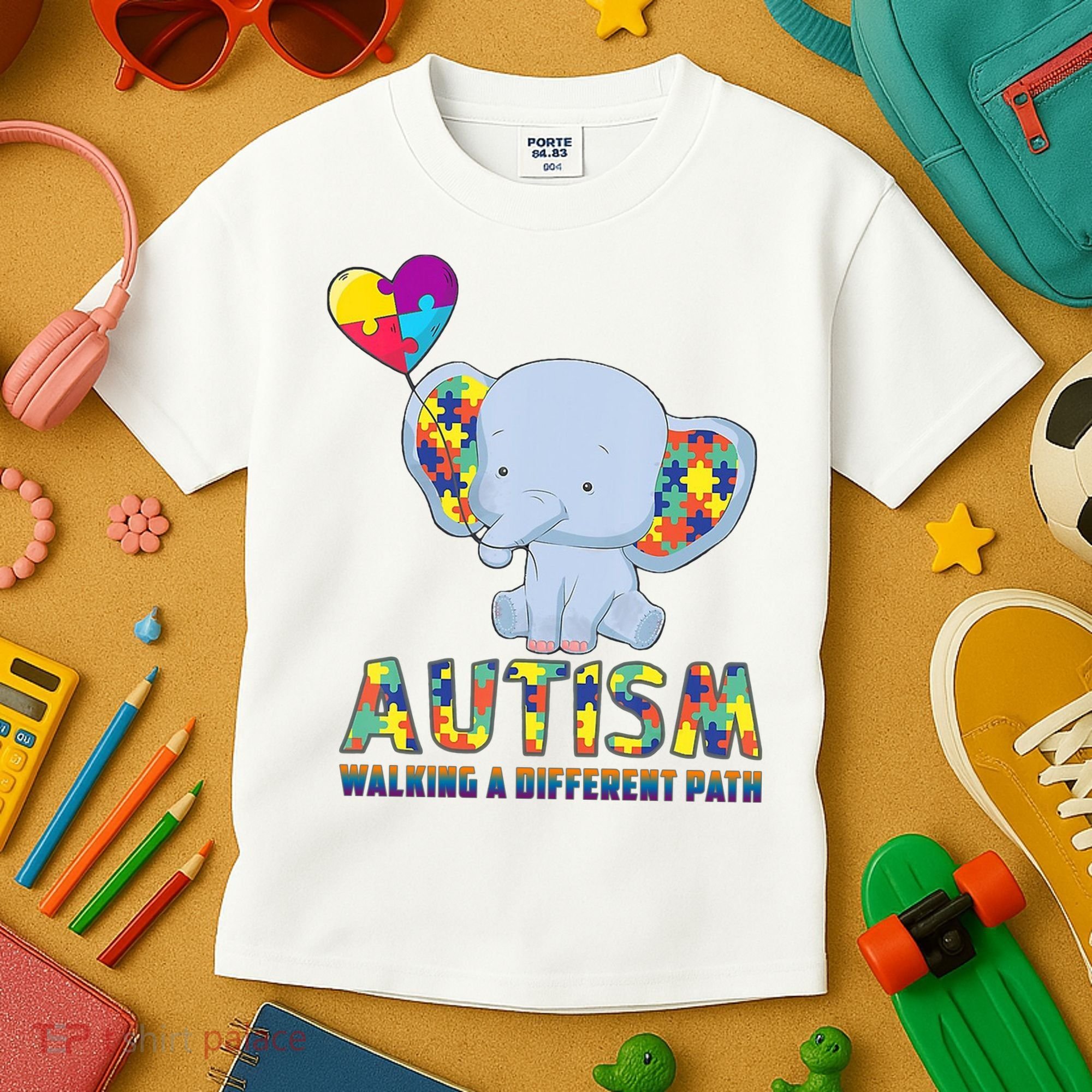 Autism Walking A Different Path Elephant Kids T-Shirt