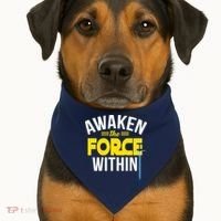 Awaken The Force Within Christian USA-Made Doggie Bandana thumb 1