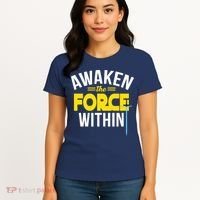 Awaken The Force Within Christian Women's T-Shirt thumb 4