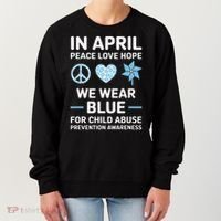 April Wear Blue Child Abuse Prevention Child Abuse Women's Sweatshirt thumb 0