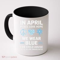 April Wear Blue Child Abuse Prevention Child Abuse Coffee Mug thumb 0