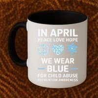 April Wear Blue Child Abuse Prevention Child Abuse Coffee Mug thumb 2