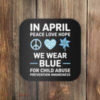 April Wear Blue Child Abuse Prevention Child Abuse Coaster thumb 0