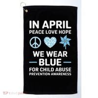 April Wear Blue Child Abuse Prevention Child Abuse Golf Towel thumb 0