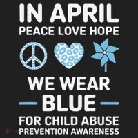 April Wear Blue Child Abuse Prevention Child Abuse Golf Towel thumb 3