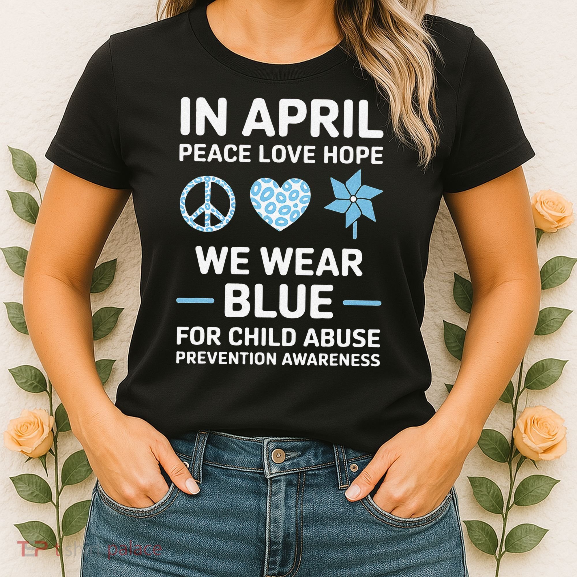 April Wear Blue Child Abuse Prevention Child Abuse Women's T-Shirt