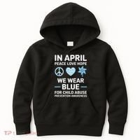 April Wear Blue Child Abuse Prevention Child Abuse Kids Hoodie thumb 0
