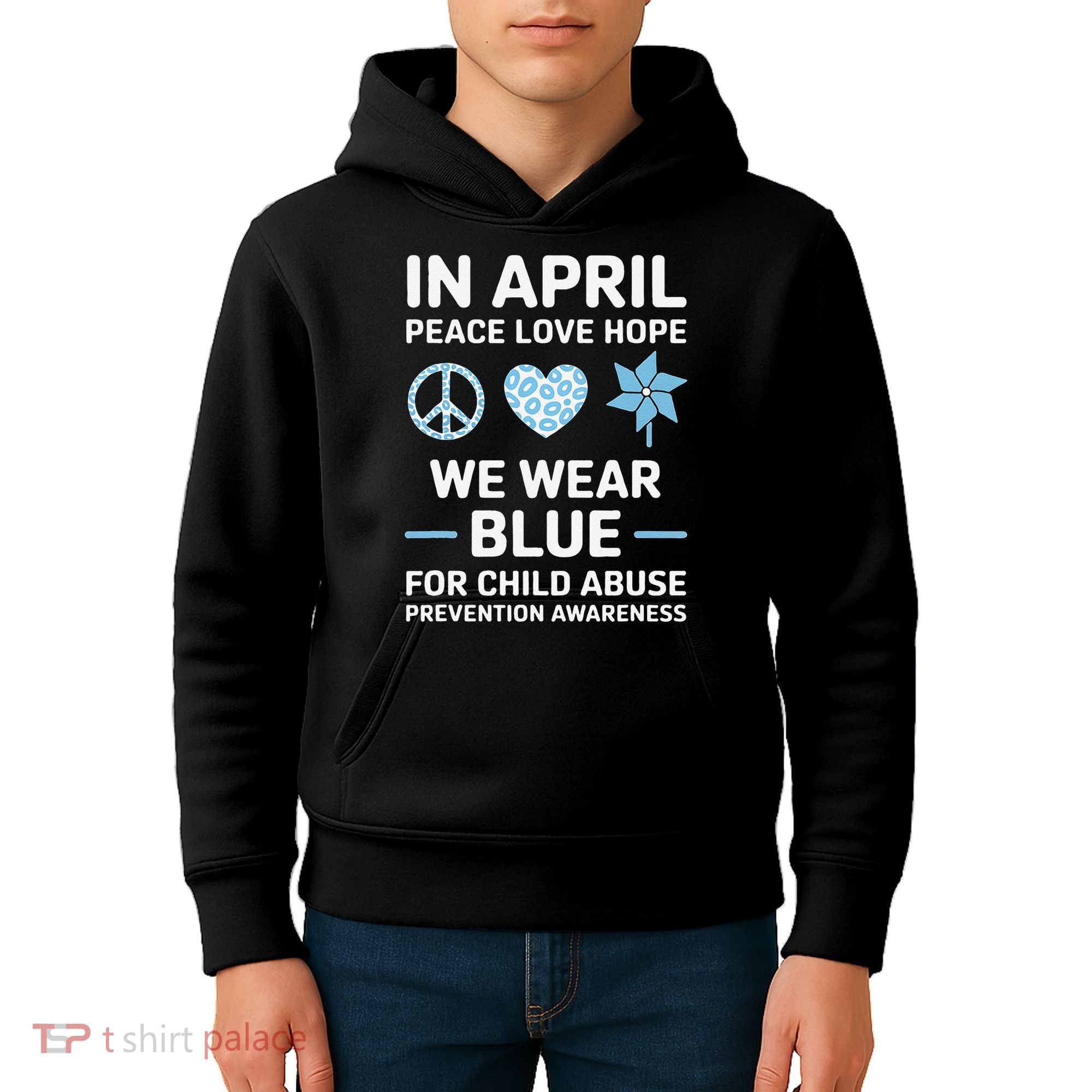 April Wear Blue Child Abuse Prevention Child Abuse Kids Hoodie