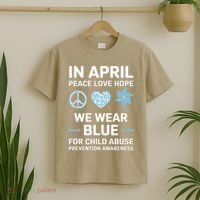 April Wear Blue Child Abuse Prevention Child Abuse T-Shirt thumb 2