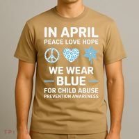 April Wear Blue Child Abuse Prevention Child Abuse T-Shirt thumb 3