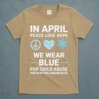 April Wear Blue Child Abuse Prevention Child Abuse T-Shirt thumb 5
