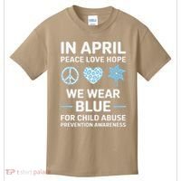 April Wear Blue Child Abuse Prevention Child Abuse Kids T-Shirt thumb 0