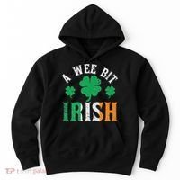 A Wee Bit Irish Saint Patrick's Day Ireland Flag Shamrock Hoodie thumb 0