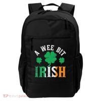 A Wee Bit Irish Saint Patrick's Day Ireland Flag Shamrock Backpack thumb 0