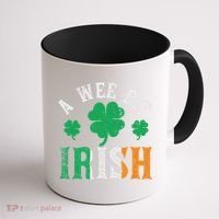 A Wee Bit Irish Saint Patrick's Day Ireland Flag Shamrock Coffee Mug thumb 1