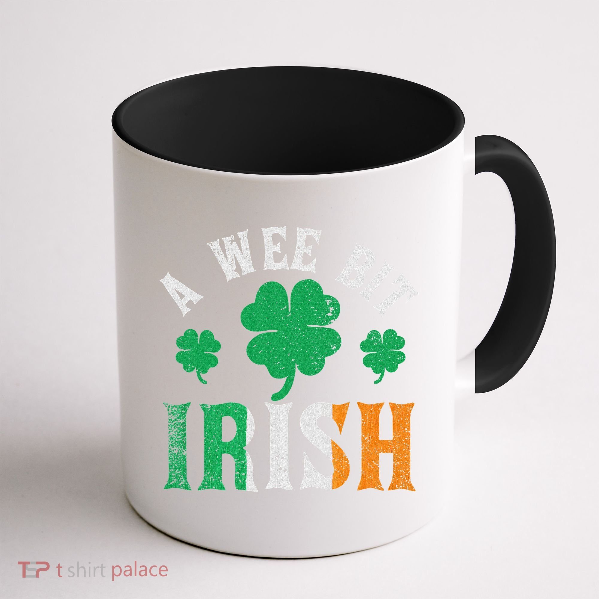 A Wee Bit Irish Saint Patrick's Day Ireland Flag Shamrock Coffee Mug