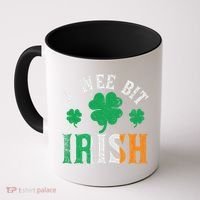 A Wee Bit Irish Saint Patrick's Day Ireland Flag Shamrock Coffee Mug thumb 0