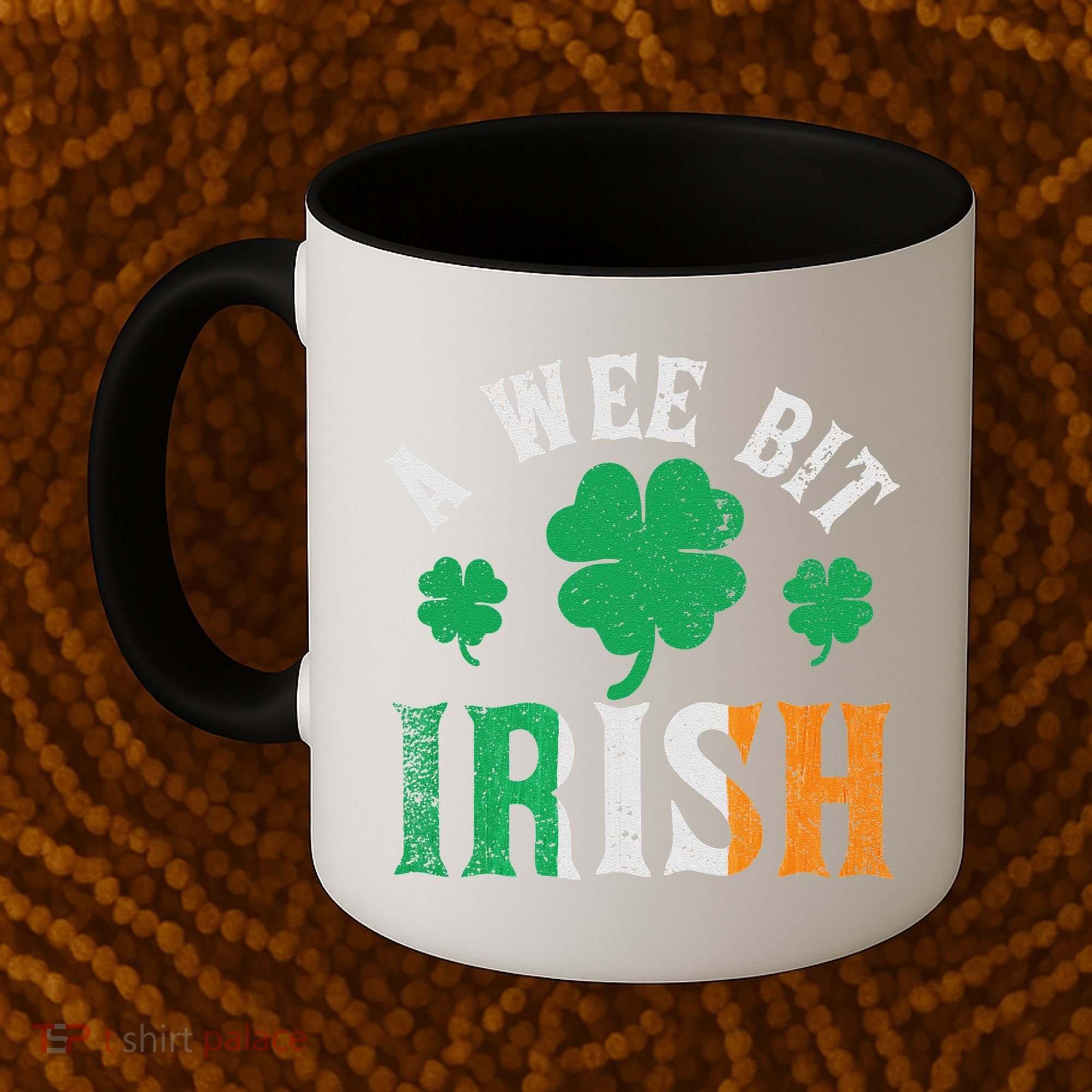 A Wee Bit Irish Saint Patrick's Day Ireland Flag Shamrock Coffee Mug