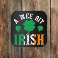 A Wee Bit Irish Saint Patrick's Day Ireland Flag Shamrock Coaster thumb 0