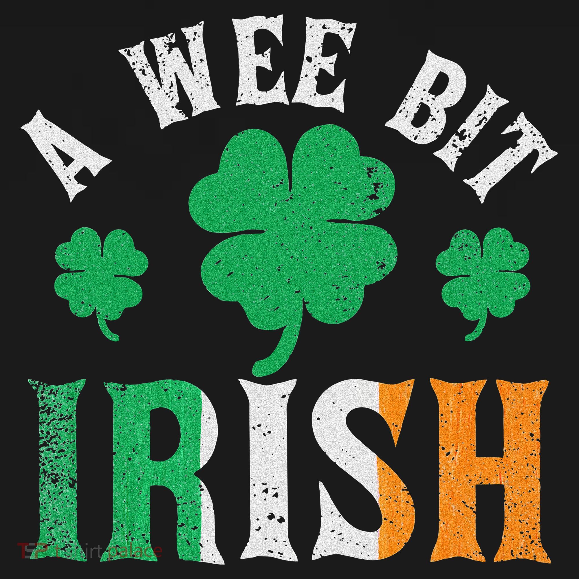 A Wee Bit Irish Saint Patrick's Day Ireland Flag Shamrock Women's Hoodie