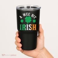 A Wee Bit Irish Saint Patrick's Day Ireland Flag Shamrock Tumbler thumb 2