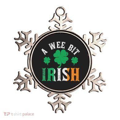 A Wee Bit Irish Saint Patrick's Day Ireland Flag Shamrock Ornament
