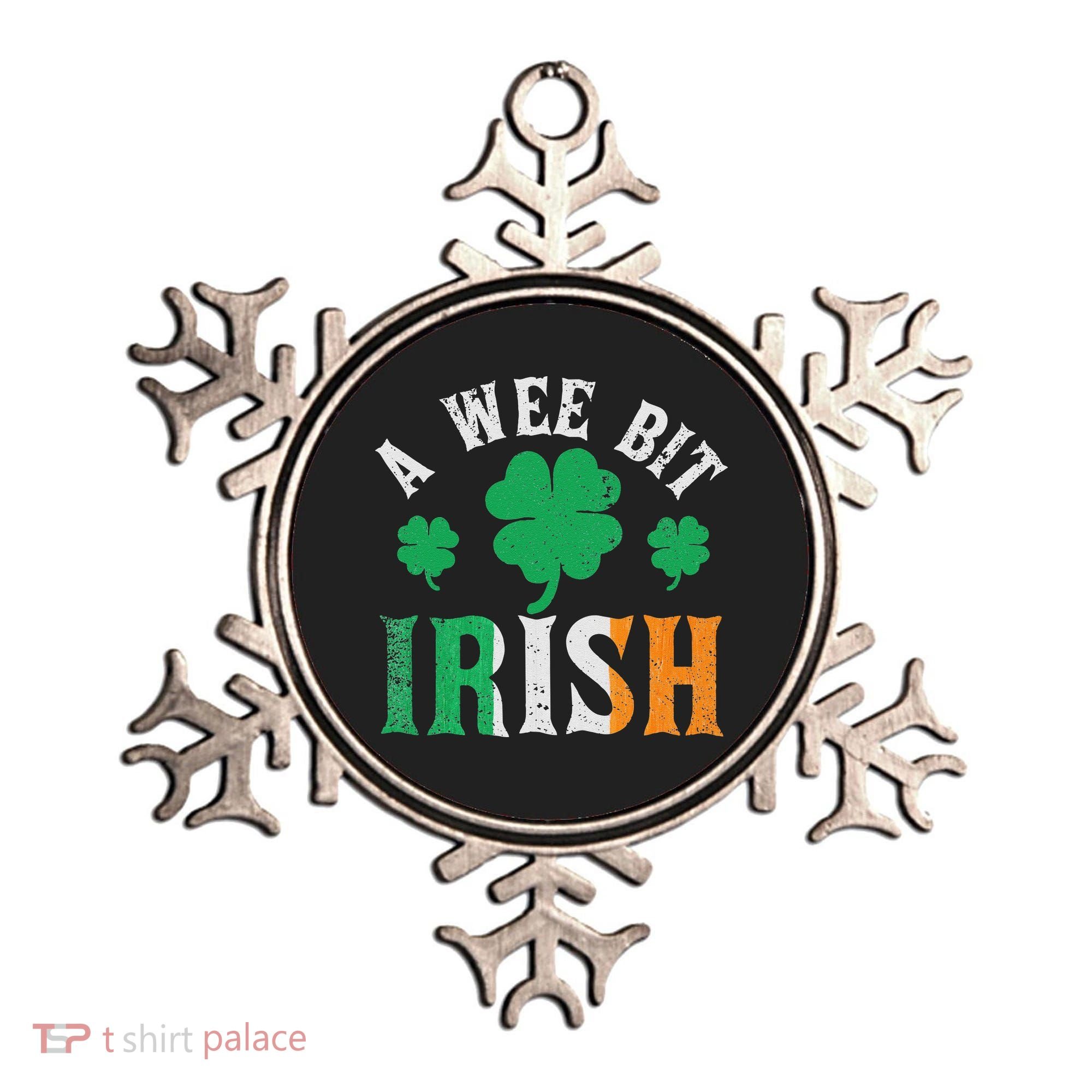A Wee Bit Irish Saint Patrick's Day Ireland Flag Shamrock Ornament