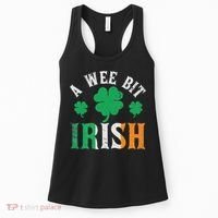 A Wee Bit Irish Saint Patrick's Day Ireland Flag Shamrock Women's Tank Top thumb 0