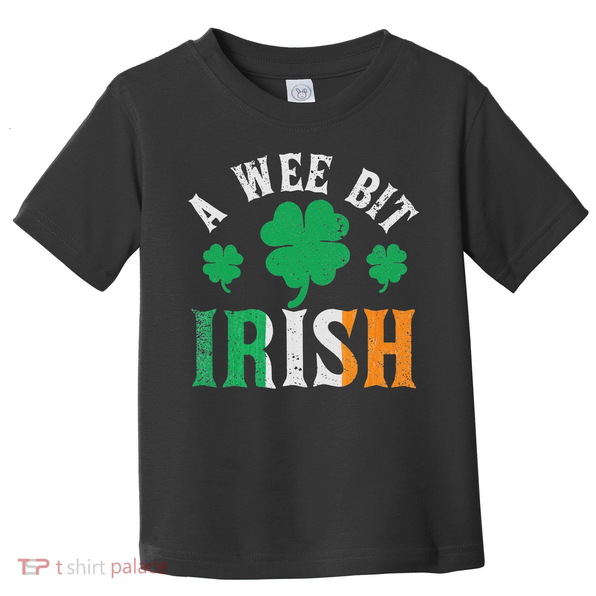 A Wee Bit Irish Saint Patrick's Day Ireland Flag Shamrock Toddler T-Shirt