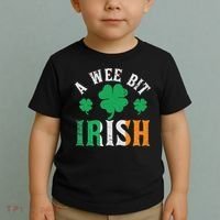 A Wee Bit Irish Saint Patrick's Day Ireland Flag Shamrock Toddler T-Shirt thumb 2
