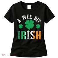 A Wee Bit Irish Saint Patrick's Day Ireland Flag Shamrock Women's T-Shirt thumb 0