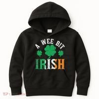 A Wee Bit Irish Saint Patrick's Day Ireland Flag Shamrock Kids Hoodie thumb 0