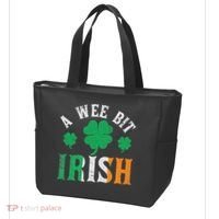 A Wee Bit Irish Saint Patrick's Day Ireland Flag Shamrock Tote Bag thumb 3