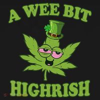 A Wee Bit Highrish Funny 420 Weed Marijuana St Patricks Day Apron thumb 3