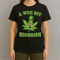 A Wee Bit Highrish Funny 420 Weed Marijuana St Patricks Day T-Shirt thumb 4