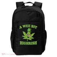 A Wee Bit Highrish Funny 420 Weed Marijuana St Patricks Day Backpack thumb 0