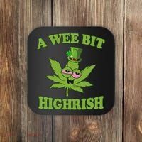 A Wee Bit Highrish Funny 420 Weed Marijuana St Patricks Day Coaster thumb 0
