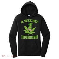 A Wee Bit Highrish Funny 420 Weed Marijuana St Patricks Day Women's Hoodie thumb 0