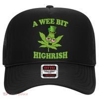 A Wee Bit Highrish Funny 420 Weed Marijuana St Patricks Day Hat thumb 0
