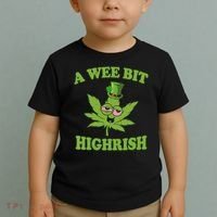 A Wee Bit Highrish Funny 420 Weed Marijuana St Patricks Day Toddler T-Shirt thumb 2