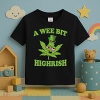 A Wee Bit Highrish Funny 420 Weed Marijuana St Patricks Day Toddler T-Shirt thumb 3