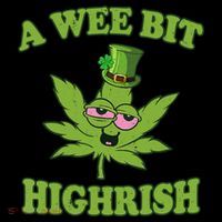 A Wee Bit Highrish Funny 420 Weed Marijuana St Patricks Day Women's T-Shirt thumb 6