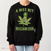 A Wee Bit Highrish Lucky Shamrock Funny St Patricks Day Women's Sweatshirt thumb 0
