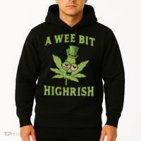 A Wee Bit Highrish Lucky Shamrock Funny St Patricks Day Hoodie thumb 2