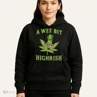 A Wee Bit Highrish Lucky Shamrock Funny St Patricks Day Hoodie thumb 5