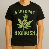A Wee Bit Highrish Lucky Shamrock Funny St Patricks Day T-Shirt thumb 3