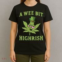 A Wee Bit Highrish Lucky Shamrock Funny St Patricks Day T-Shirt thumb 4