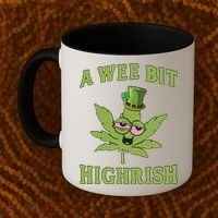 A Wee Bit Highrish Lucky Shamrock Funny St Patricks Day Coffee Mug thumb 2