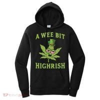 A Wee Bit Highrish Lucky Shamrock Funny St Patricks Day Women's Hoodie thumb 0